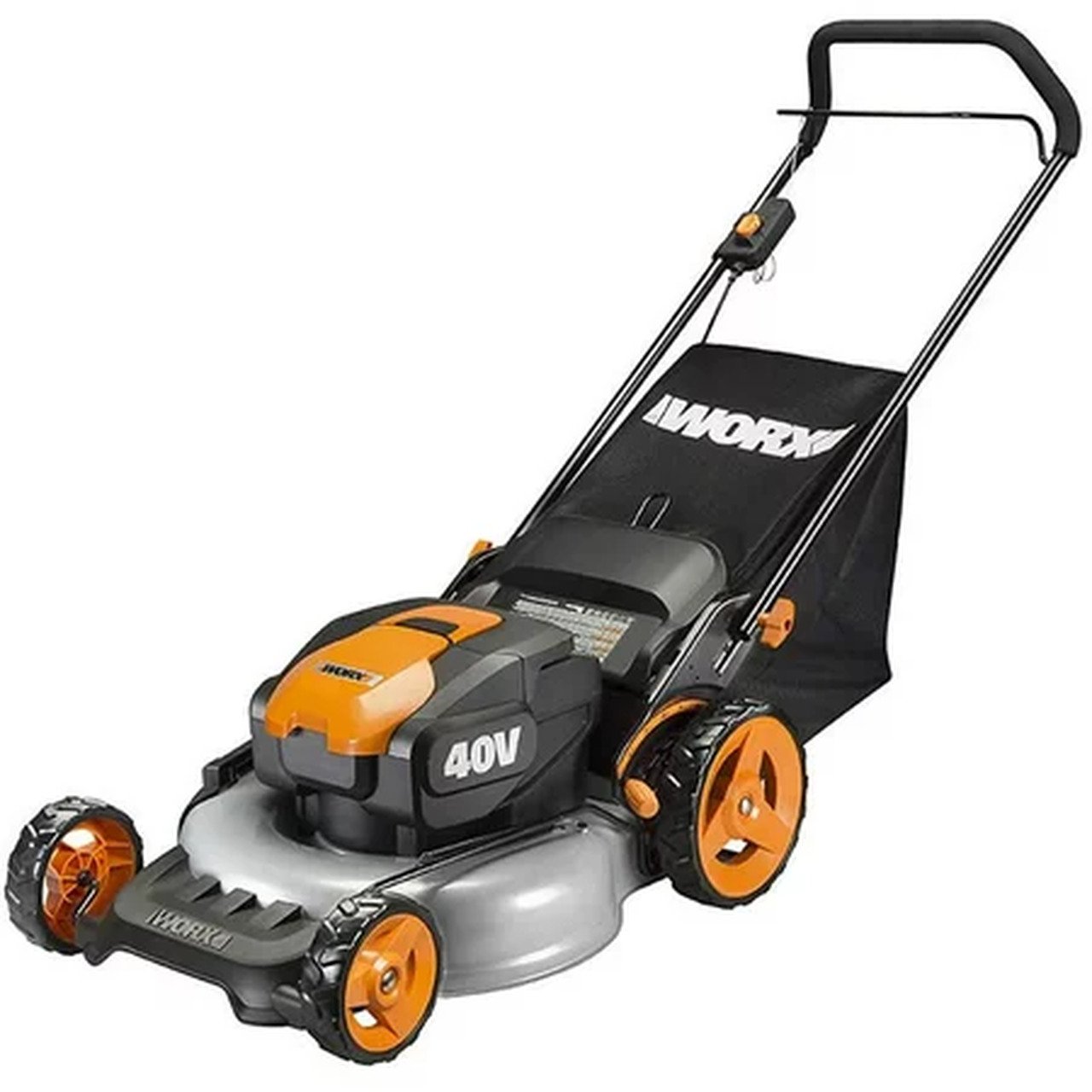 Worx 40V Power Share 5.0 Ah 20' Lawn Mower w/ Mulching and Side Discharge Capabilities (2x20V)