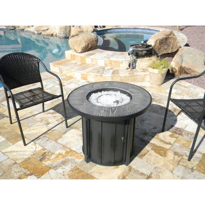 Faux Wood Tile Top Outdoor Patio Fire Pit – AZ Patio Heaters