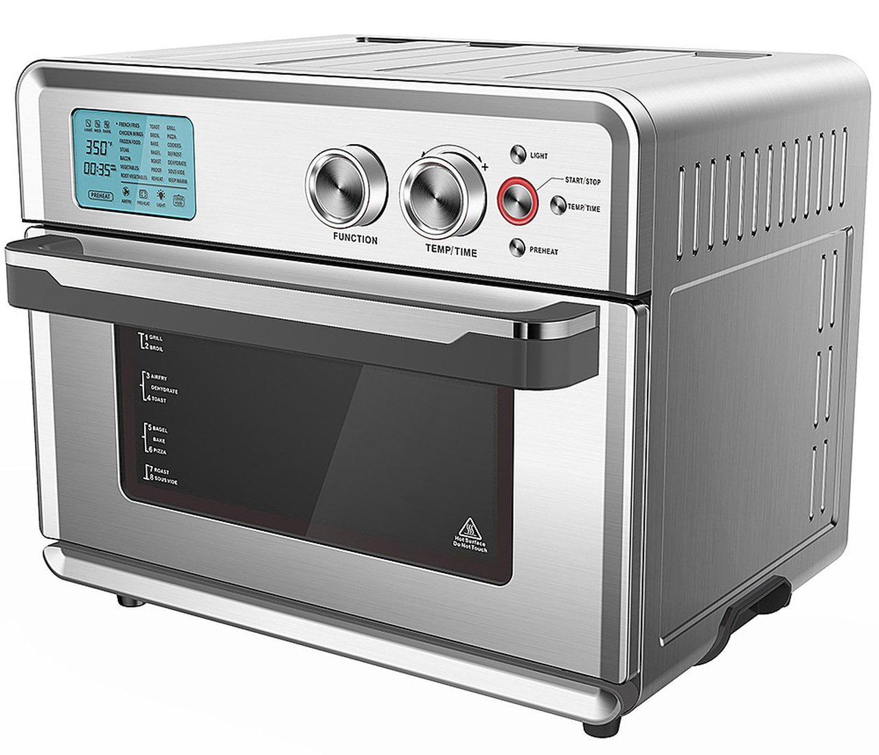 Emerald – 25 Liter Digital Air Fryer Oven – Silver