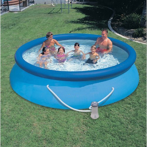Swimming Pool-10' X 30 Easy Set Above Ground Inflatable Kids Round Swimming Pool, Blue