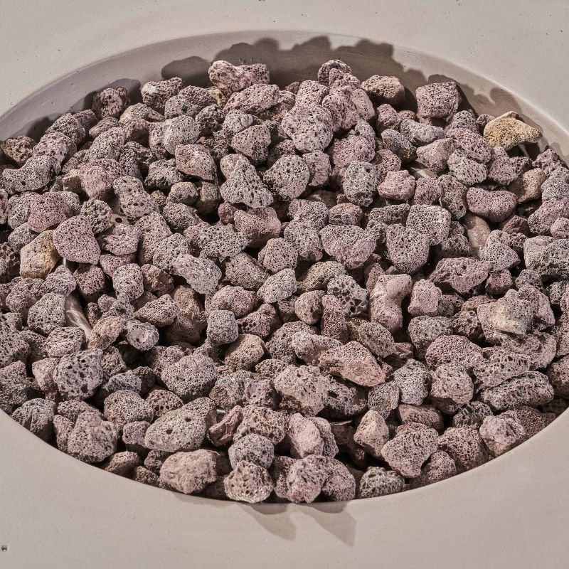 Aidan Round 31″ Lightweight Concrete Gas Fire Pit – Light Gray – Christopher Knight Home