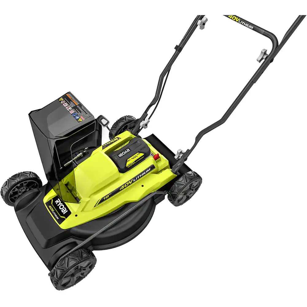 Ryobi 40V 18 in. 2-in-1 Cordless Battery Walk Behind Push Lawn Mower with 4.0 Ah Battery and Charger