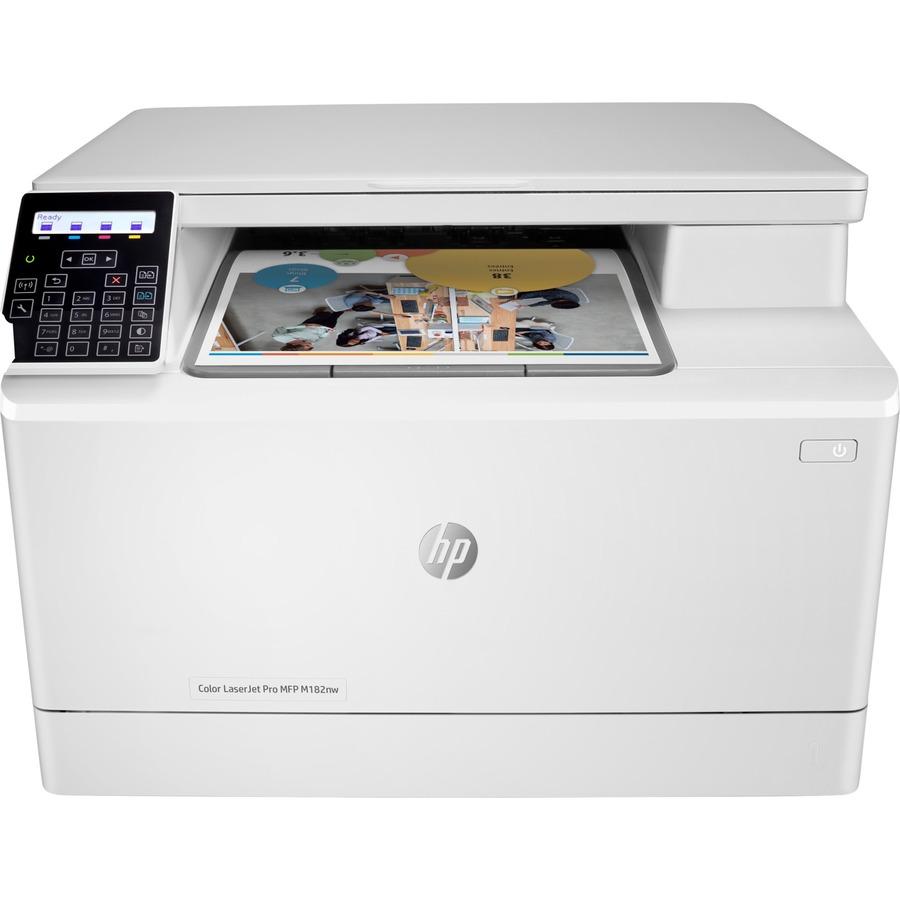 7KW55A#BGJ HP LaserJet Pro M182nw Wireless Laser Multifunction Printer – Color