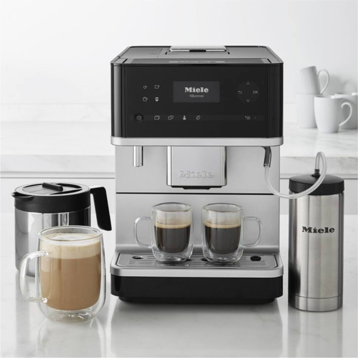 Miele CM6350 Super Automatic Countertop Coffee & Espresso Machine (Obsidian Black) – OPEN BOX