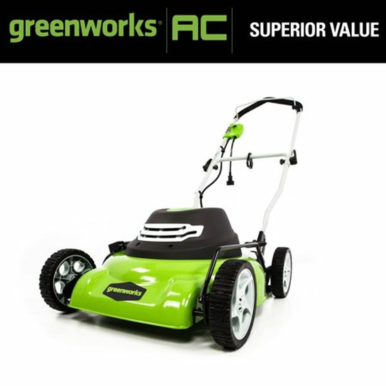 Greenworks 12 Amp 18 in. Corded Electric Push Lawn Mower, 25012