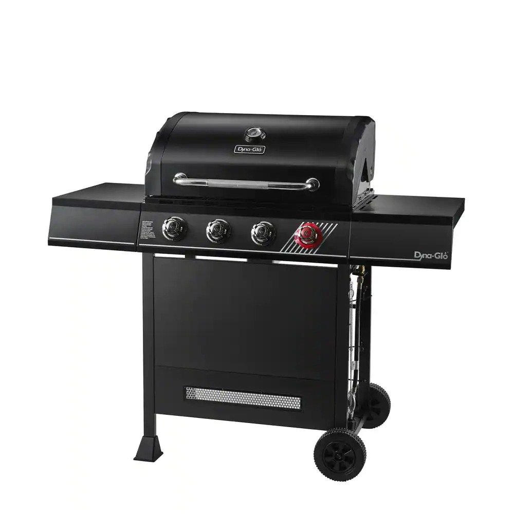 4-Burner Propane Gas Grill in Matte Black with TriVantage Multifunctional Cooking System
