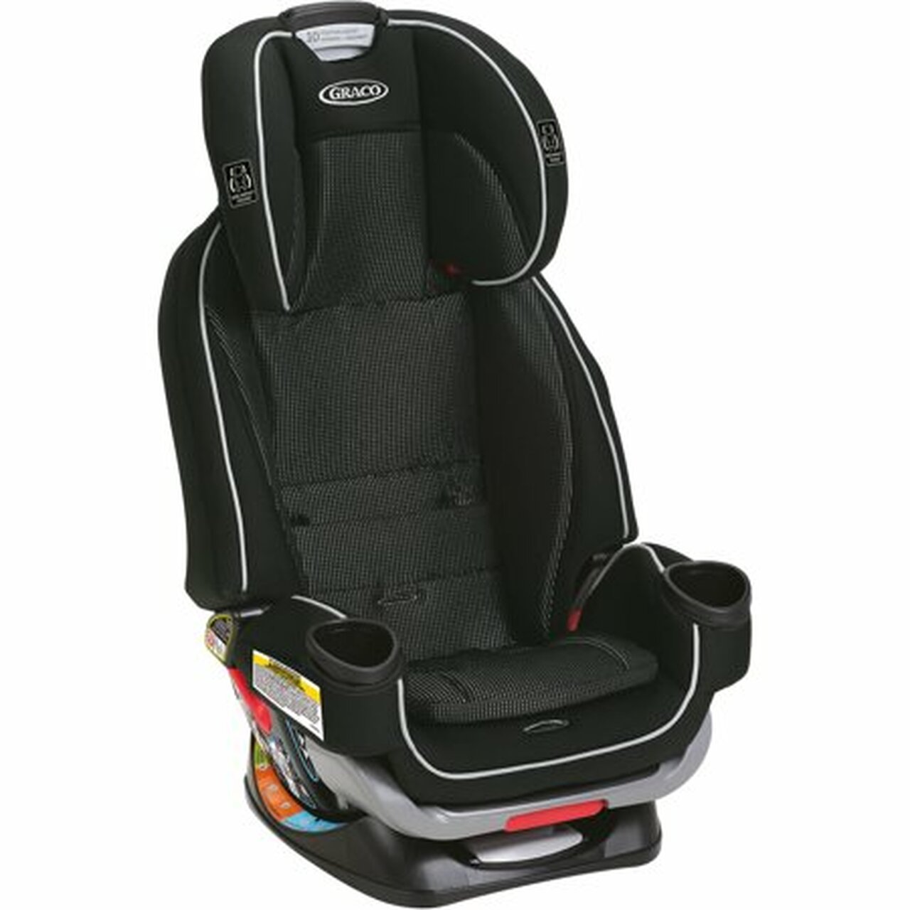 Graco 4Ever Extend2Fit 4-in-1 Convertible Car Seat, Clove White