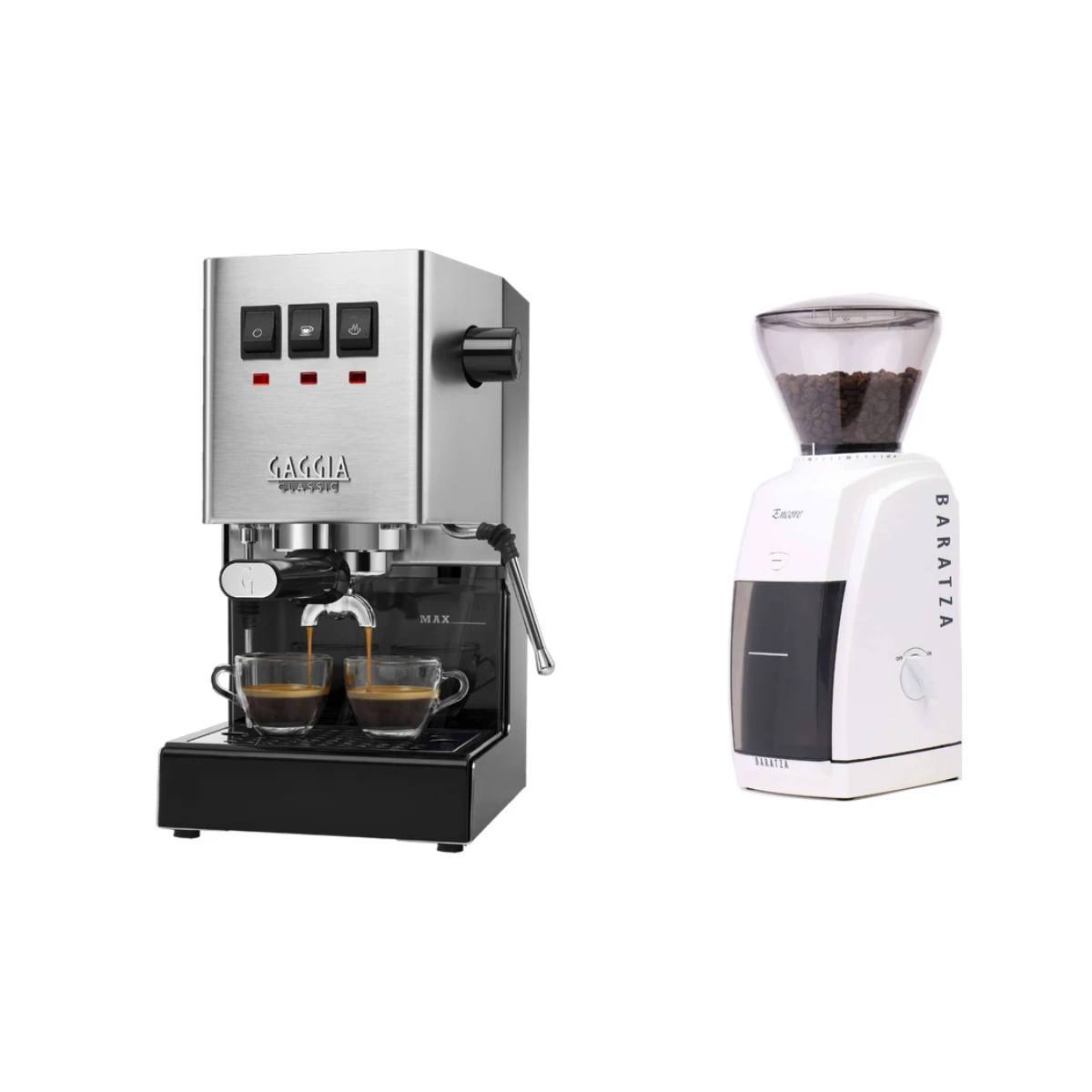 Gaggia Classic Pro & Baratza Encore White Combo