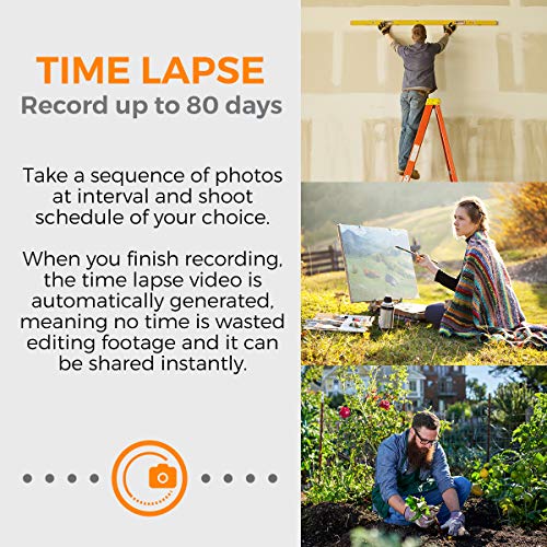 Brinno BCC200 Construction & Outdoor Security Time Lapse Camera Trio Bundle Pack Includes: TLC200 Pro Camera, Clamp, & Water-Resistant Case, 42-Day Battery Life, 720P