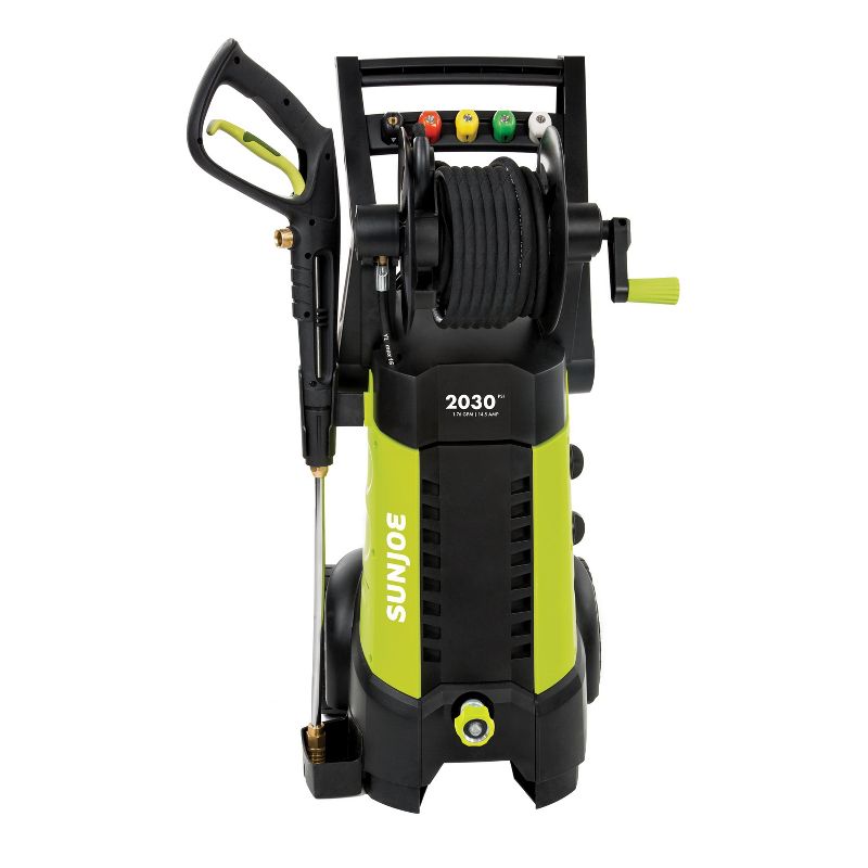 Sun Joe SPX3001 Electric Pressure Washer | 2030 PSI Max | 1.76 GPM | 14.5-Amp | Hose Reel.