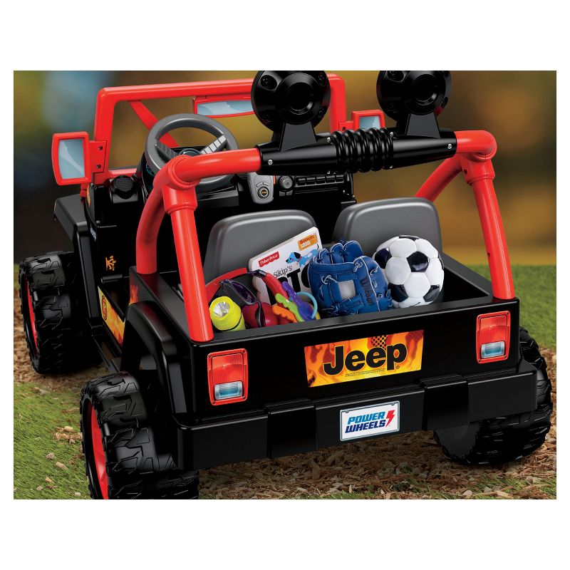 Power Wheels 12V Tough Talking Jeep Powered Ride-On – Black/Red