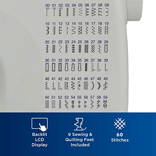 Brother Sewing and Quilting Machine, CS6000i, 60 Built-in Stitches, 2.0