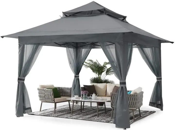 13″x13″ Gazebo Tent Outdoor Pop up Gazebo Canopy Shelter with Mosquito Netting