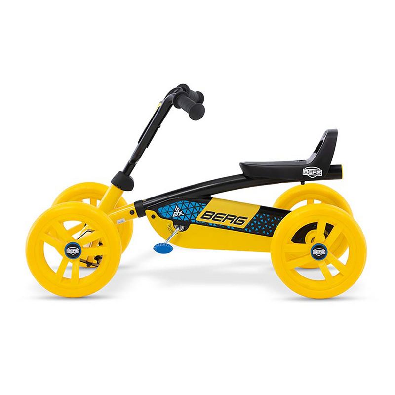 BERG Buzzy BSX Kids Pedal Go Kart Ride On Toy with Axle Steering for Ages 2-5, Yellow & Black