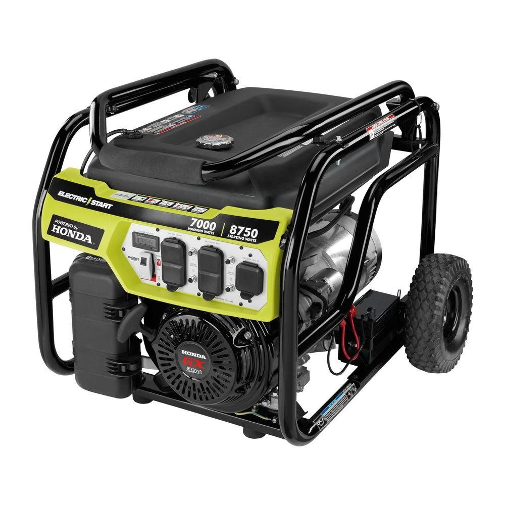 Honda 7,000-Watt Gasoline Powered Electric Start Portable Generator