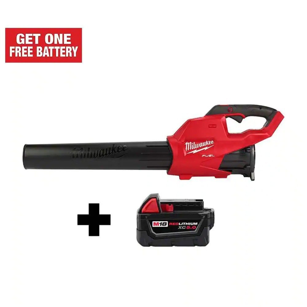 Milwaukee M18 FUEL 120 MPH 450 CFM 18-Volt Lithium-Ion Brushless Cordless Handheld Blower W/ M18 5.0Ah Battery