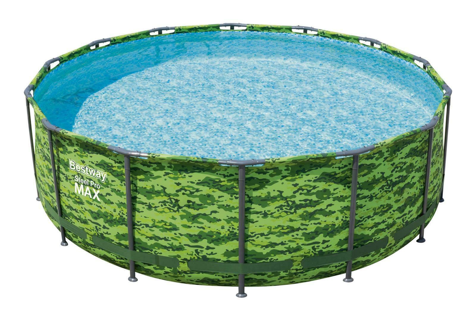 Bestway 14' x 48 Camo Steel Pro Frame Above Ground Swimming Pool Set