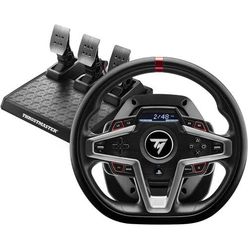 Thrustmaster 4169097 T248 Racing Wheel and T3PM Pedal Set – Wired – USB – 25 Action Buttons – Desktop Mount (Renewed)
