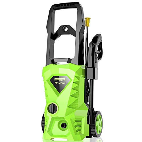 Homdox Electric Pressure Washer 2600 PSI,1.6 GPM Power Washer 1800W High Pressure Washer Car Washer with 4 Nozzles (Green)