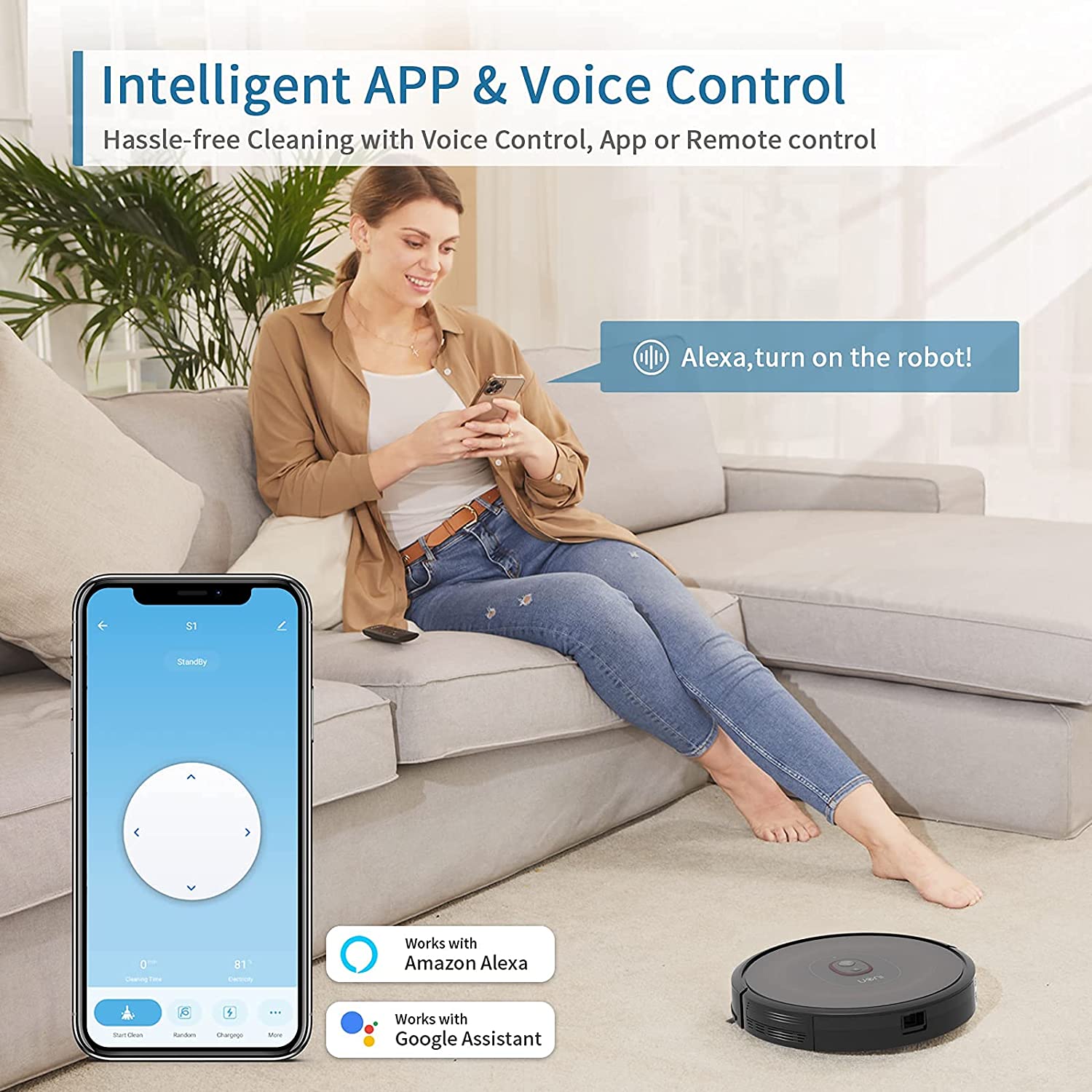 Uoni S1 Robot Vacuum Cleaner New