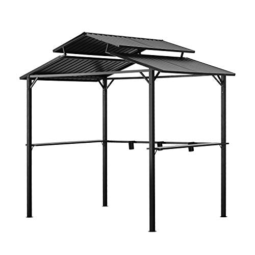 Klismos 2-Tier Grill Gazebo Hardtop Outdoor BBQ Canopy Tent Barbecue Patio Shelter