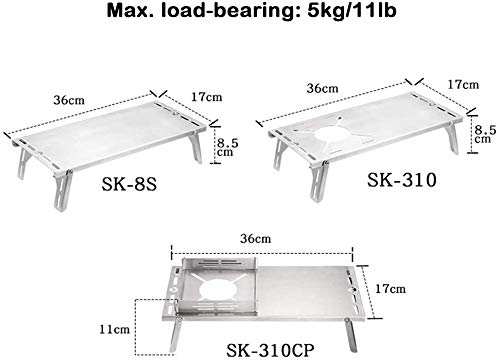 Grills Propane Outdoor Indoor Barbecue Charcoal Folding Stove Table Portable Camping Stove Stand Bracket Holder BBQ Folding Picnic Desk for Fishing Hiking Picnic (Color : Sk 310cp)