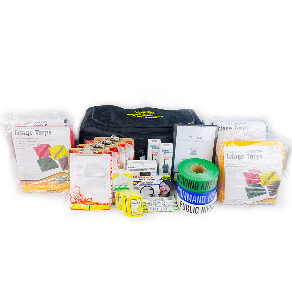 MayDay Incident Command and Triage Kit On Wheels (37 Pieces)