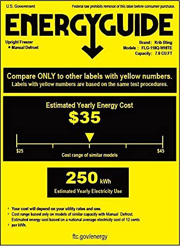 Krib Bling Chest Freezer 5.0 Cu.Ft, Deep Compact Freezer with Removable Storage Basket and Adjustable Thermostat for Drinks, Vegetable and Meat
