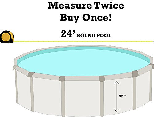 Smartline 24-Foot Round Manor Replacement Liner | for Esther Williams/Johnny Weissmuller Pools | Beaded Style | 52-Inch Wall Height | 25 Gauge Virgin Vinyl