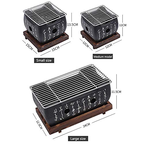 FQX Charcoal Grill Outdoor Picnic Garden Party Terrace BBQ Beach Grill Grill Plate Portable Grill Tool Accessorie Reusable Grill Box (Color : 15X15cm)