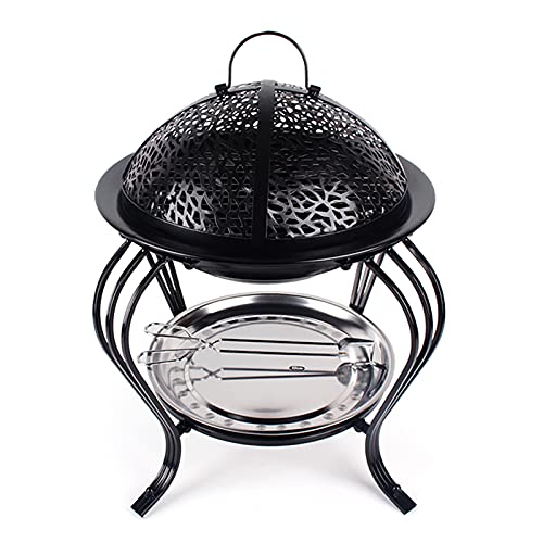 Renzhong Portable Household Bbq Grill Detachable Barbecue Grill Frame Barbecue Grill Field Grill Brazier Round Pot