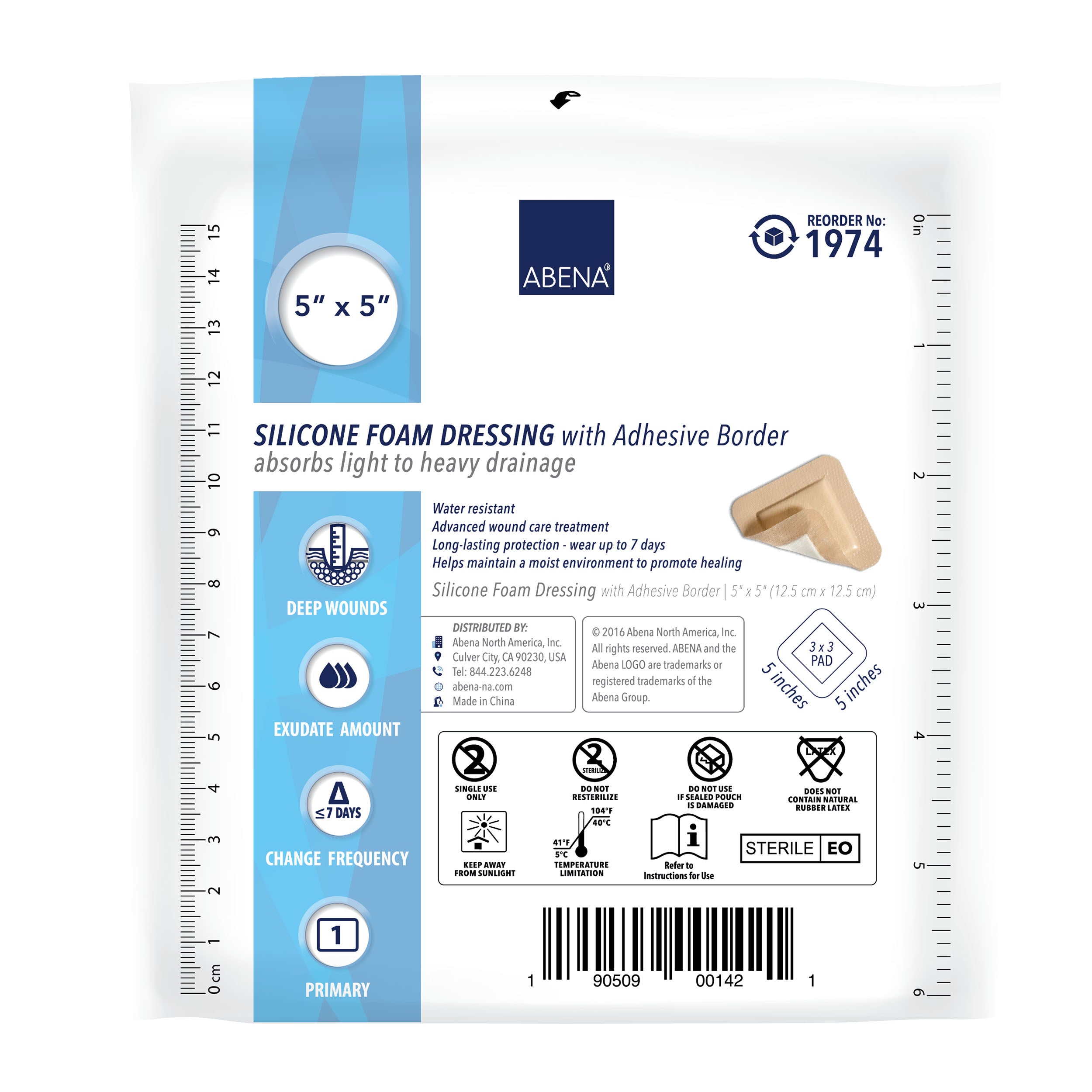 Abena Silicone Foam Dressings (with Adhesive)