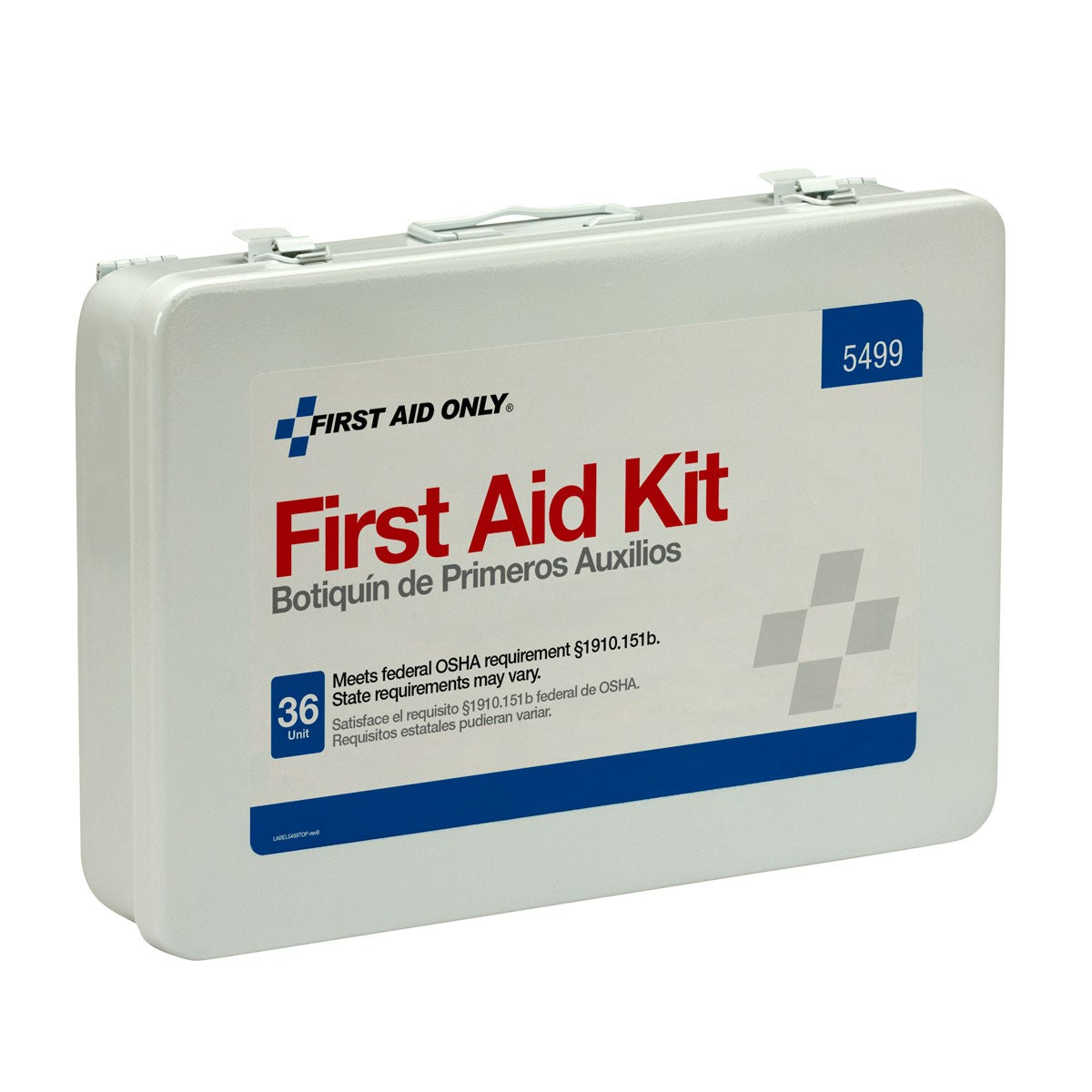36 Unit First Aid Kit With BBP And CPR, Metal Case (2 per order)