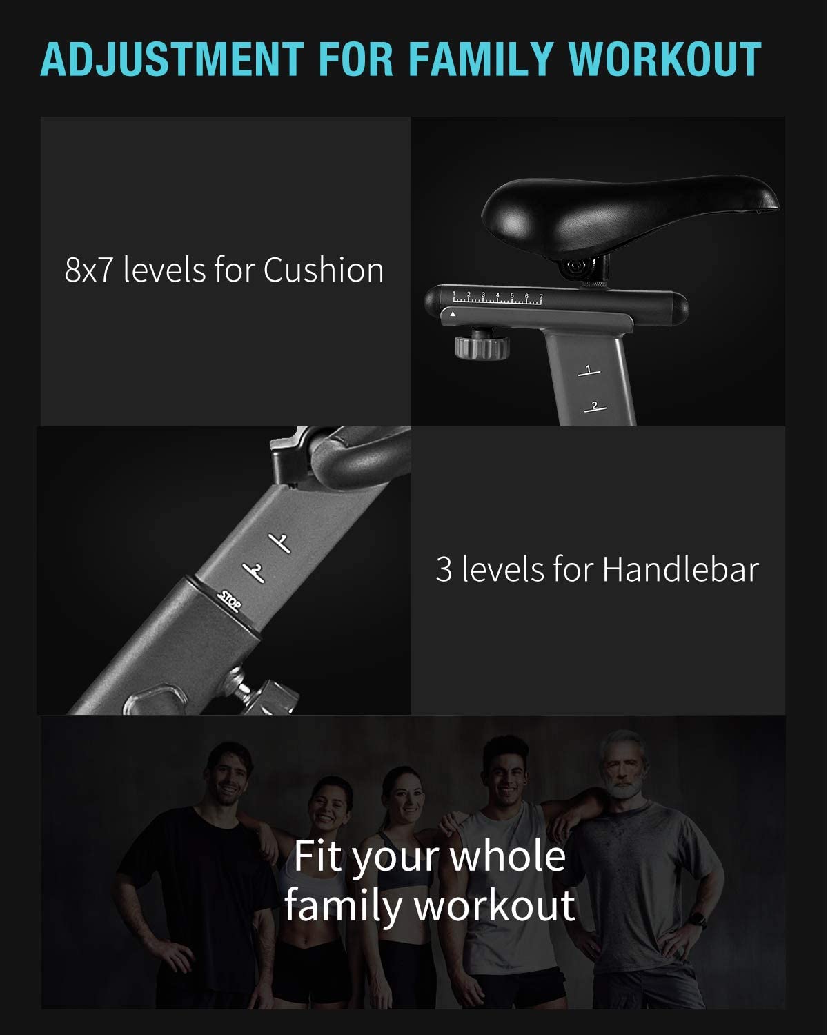 OVICX OS-EBIKE-Q100-C Magnetic Resistance Stationary Exercise Bike New