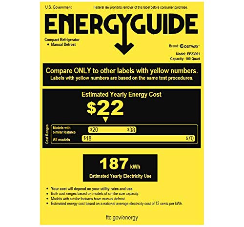 COSTWAY Chest Freezer, 100-Quart Compressor Travel Refrigerator with 3 Levels, -0.4°F to 50°F, Adjustable Temperature, LCD Display and Lighting Bulbs, Single Door Vehicle Fridge for Car, Home, Camping