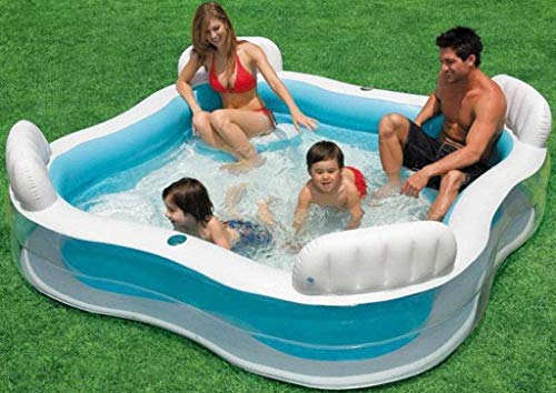 Swimming Pool, Children's Pool, Large Family Swimming Pool, Ocean Ball Pool, Family Lounge Pool with 4 Seating Edges 229 X 229 X 66 cm,Four Seater