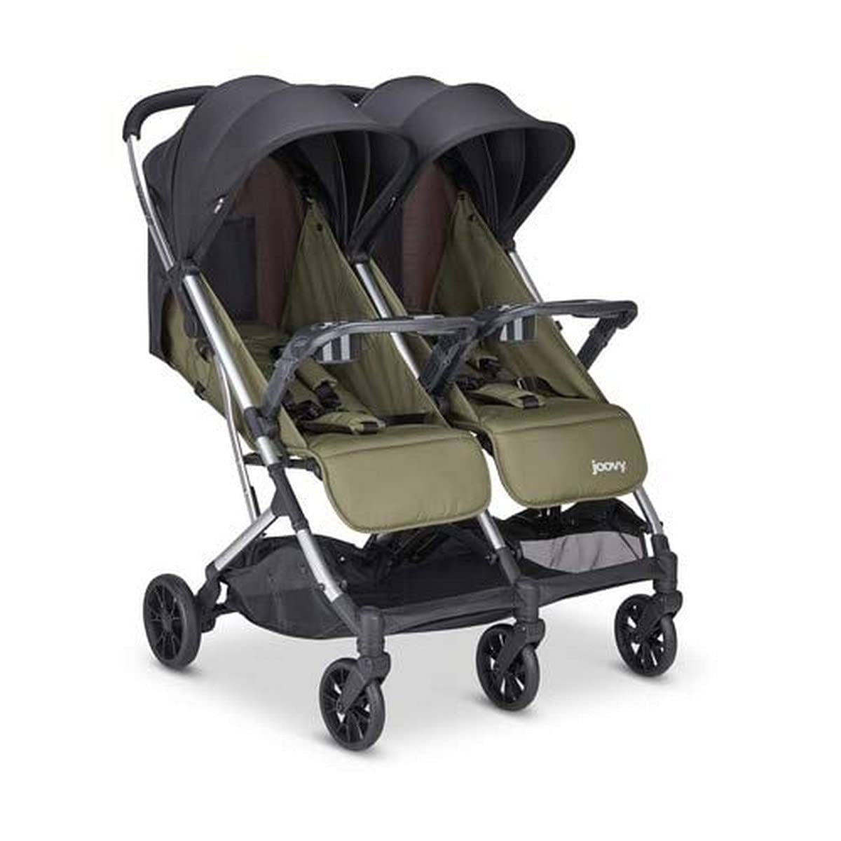 Joovy KooperX2 Lightweight Compact Double Stroller With Trays New