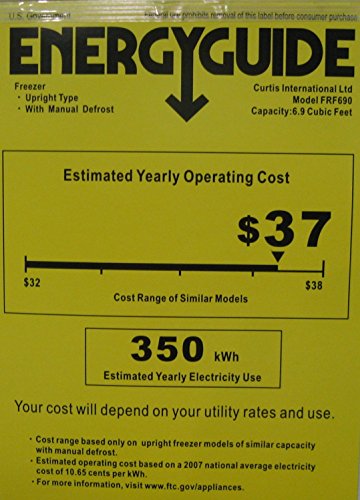 Igloo FRF690B Upright Freezer, 6.9 Cubic Feet, White