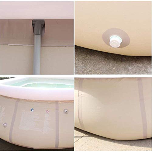 Swimming Pool,Children's Adult Paddling Pool Large Oval Private Pool with Foot Pump,Family Swim Center Pool for Family Summer Water Fun