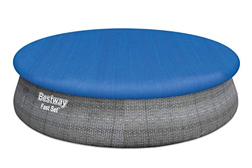 Bestway 57371E Fast 15’ x 42” Round Inflatable Set Above Ground Pool, Rattan