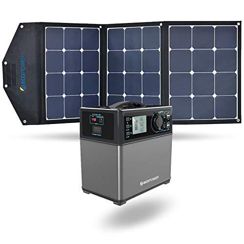 ACOPOWER HYPS5B-HY12P3X35W 400Wh Generator Power Supply and 105W Portable Solar Panel New