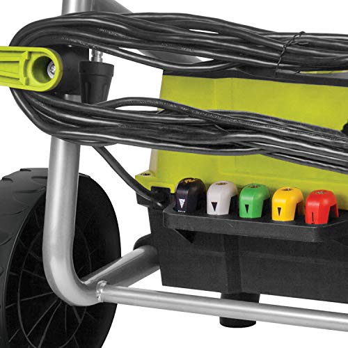 Sun Joe SPX4001-PRO 2030 MAX PSI 1.76 GPM 14.5 Amp Electric Pressure Washer and Hose Reel, Green