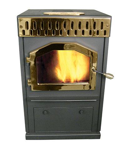Magnum Baby Countryside Wood Pellet Stove Flex-Fuel With Black Door New