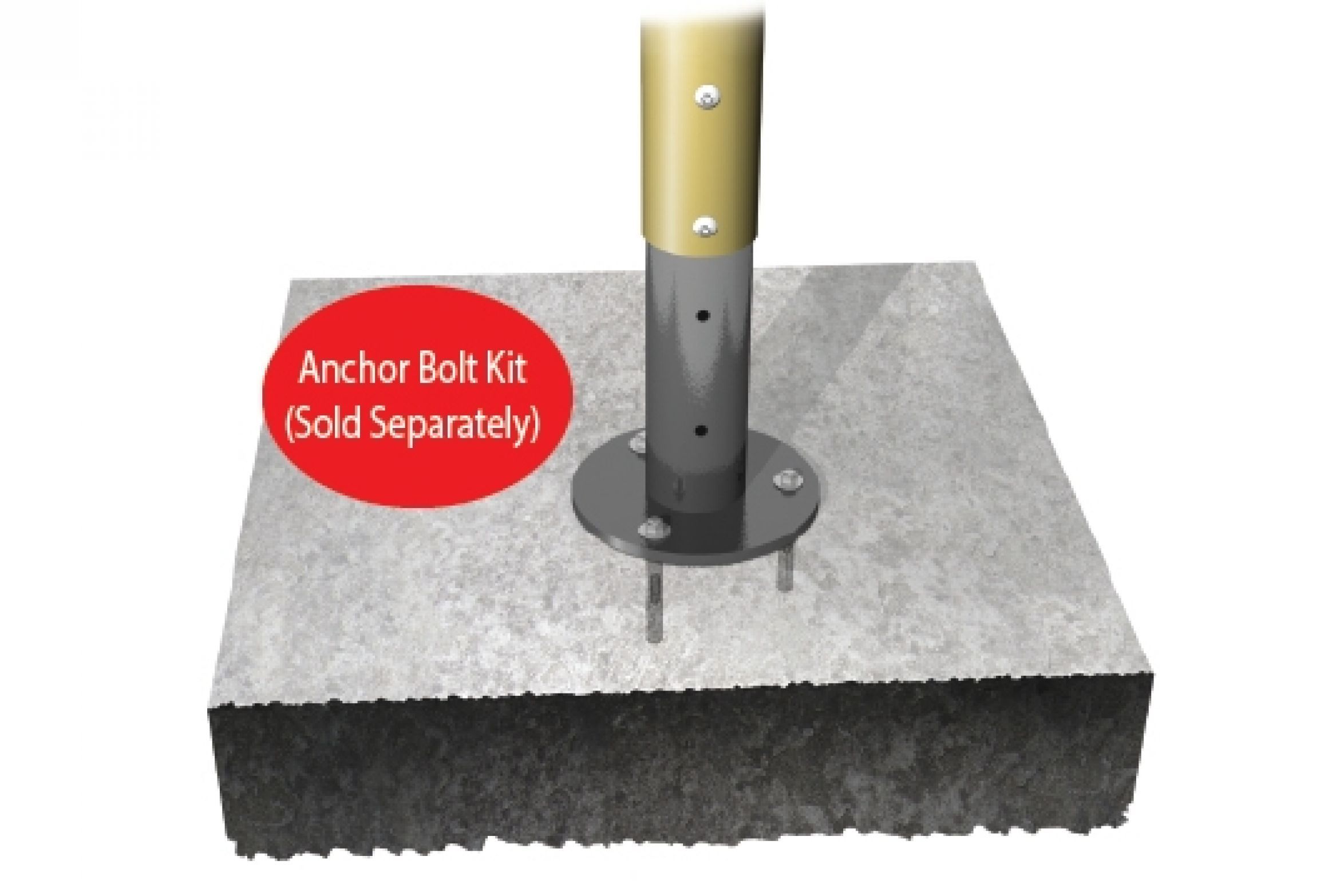 UltraPlay 33-12-0170 Keegan's Kastle Playset Anchor Bolt Surface Mounting Kit New