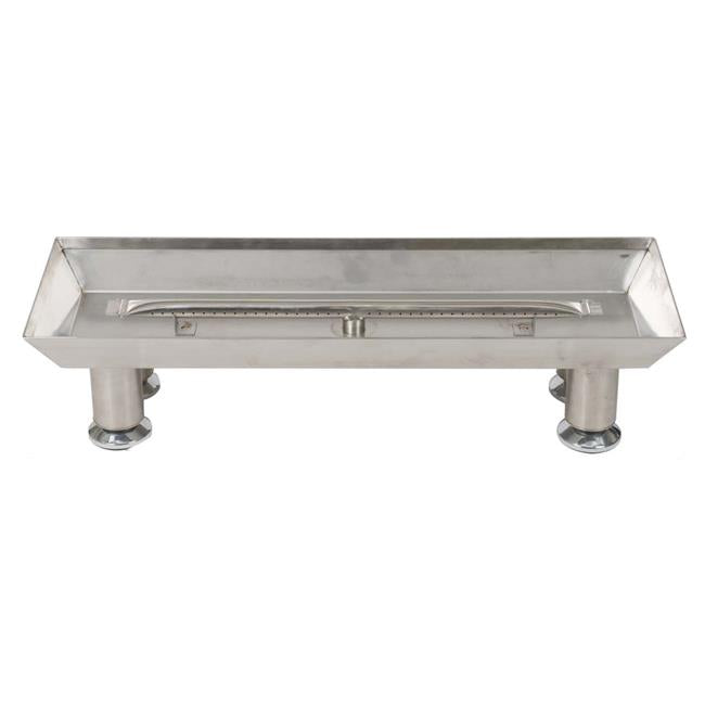 Dagan Stainless Steel Burner Pan with Log Lighter