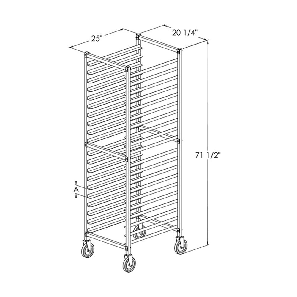 PVI Food Service W-Series Knock Down or Welded Platter Racks (End Load)