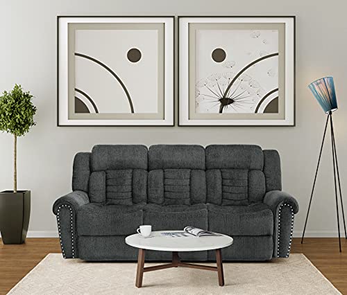 Lexicon Huddart Fabric Double Manual Reclining Sofa, 88