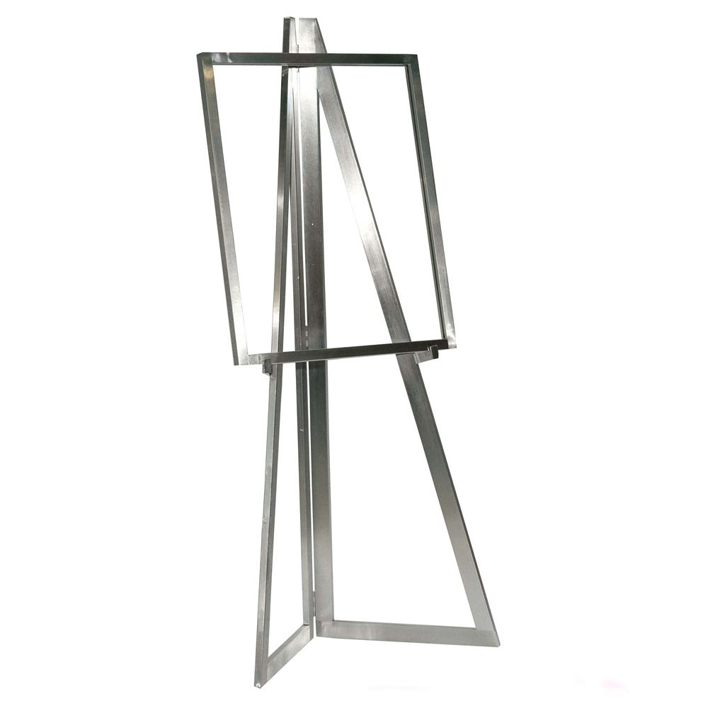 Econoco Floor Standing Folding Easel - Satin Chrome