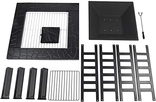 HGJINFANF First-Class Craftsmanship and Materials Bring You BBQ Portable Large Barbecue Grill Outdoor Dining Table Stove Garden Terrace Heater Easy to Assemble