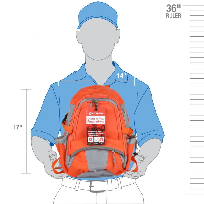 First Aid Only Shelter in Place Emergency Preparedness Backpack
